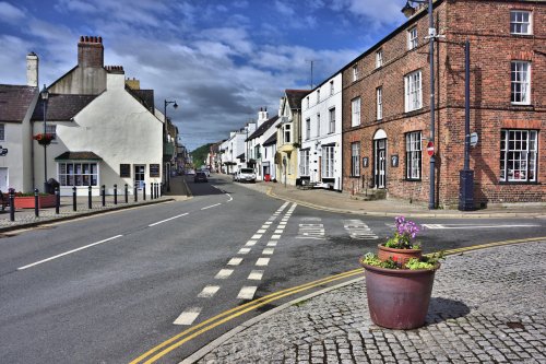 View West Along Castle Street in Beaumaris, with the Spinning Wheel Tearooms on the Right