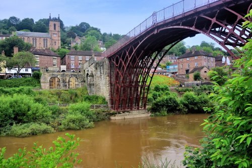 View of the Ironbridge and the Village Named After It