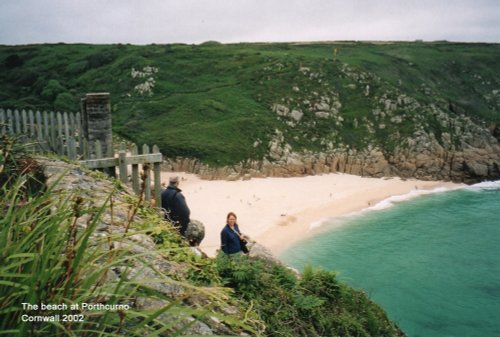 The beach at Porthcurno