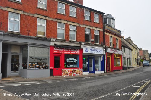 Shops, Abbey Row, Malmesbury, Wiltshire 2021