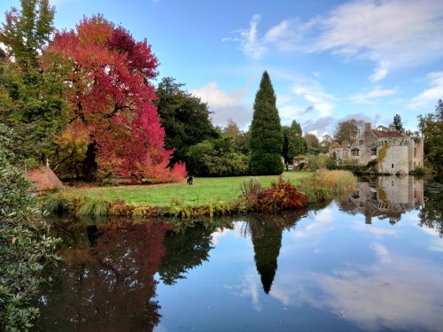 Beautiful Reflections of Scotney Castle and Gardens at Lamberhurst, Kent