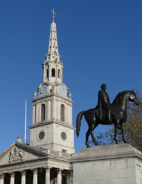 St Martin-in-the-Fields Church and King George IV Statue