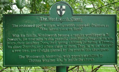 William Wordsworth Plaque, Grasmere, Cumbria 2023