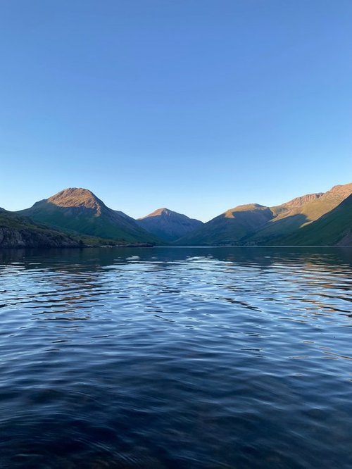 View over Wast Water at sunset