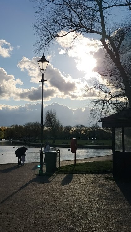 Sunny evening at Town Quay in Christchurch