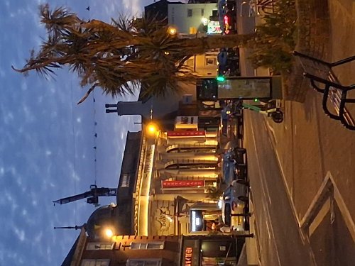 Central Christchurch buildings at dusk