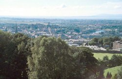 Lancaster skyline from Williamson Park Wallpaper