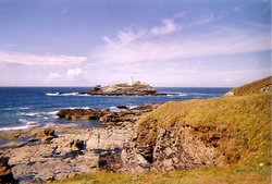 Godrevy Lighthouse near St Ives, Cornwall Wallpaper
