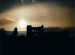 An unusual daytime picture of a part of Kenilworth Castle taken in 2002 Wallpaper