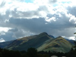 Catbells as seen from Keswick campsite Wallpaper
