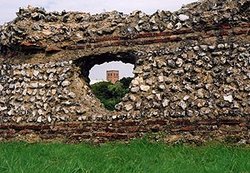 Roman ruins in the park