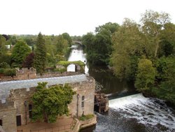 River Avon from Warwick Castle window Wallpaper