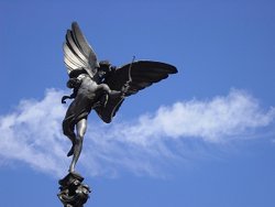 Eros statue in Picadilly Circus - September 2003 Wallpaper