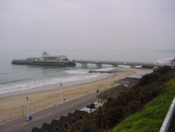 Looking down at the Pier at Bournemouth Wallpaper