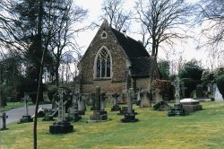 Mount Cemetery in Guildford, taken in Spring 1999