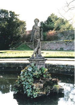 A fountain statue, Penshurst Place and Gardens, Kent. Taken in Spring 1999