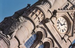 Centre of town - clock Wallpaper