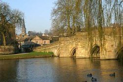 River Wye and bridge at Bakewell Wallpaper