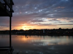Sunset over Preston Dock-9 June 2004