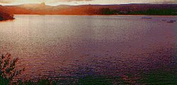 Hollingworth Lake  one  spring  evening Wallpaper