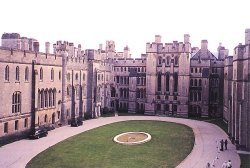Arundel Castle's inner court yard and private quarters.