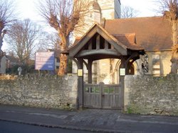 The entrance to St Mary's Church in Wheatley, Oxfordshire Wallpaper