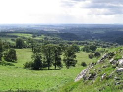 Weaver Hills, Staffordshire: view towards Wootton Park Wallpaper