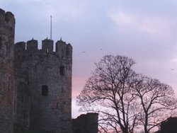Conwy Castle at sunset Wallpaper