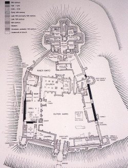 Warkworth Castle layout in its current state