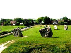 Stone Circle at Avebury, known as the Avebury Ring Wallpaper