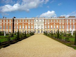 Hampton Court Palace and Gardens - Privy Garden and South Facade Wallpaper