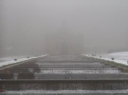 Chatsworth House & Gardens in winter Wallpaper