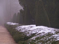 Chatsworth House & Gardens in winter Wallpaper