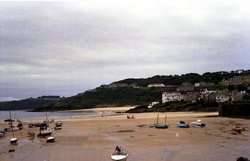 St. Ives at low tide, Sept. 1987 Wallpaper
