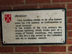 Godbegot sign. See next picture for the 'Godbegot' building Wallpaper