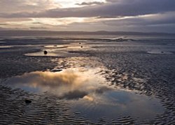 Caldy Beach at Sunset Wallpaper