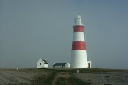 Lighthouse & 'Tombstone' markers Wallpaper