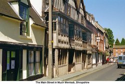 The Main Street in Much Wenlock, Shropshire Wallpaper
