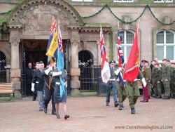 Parade outside Leigh Town Hall, Leigh Civic Centre. Wallpaper