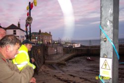 Waiting for the Mousehole Christmas Lights Wallpaper