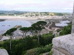View of Marazion, from St Michael's Mount. Wallpaper