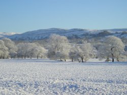 Winter view of Pendle Hill, Lancashire Wallpaper