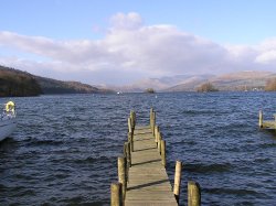 Jetty at Bowness on Windermere Wallpaper