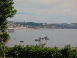 Paignton with Torquay in the background Wallpaper