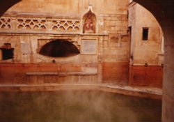 Roman Baths on a cold day Wallpaper