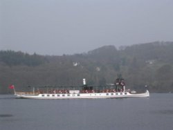 One of the larger pleasure boats on Lake Windermere Wallpaper
