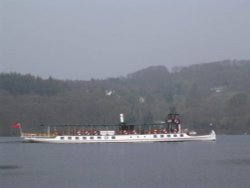 One of the larger pleasure boats on Lake Windermere Wallpaper