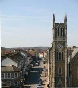 Street scene of Aldershot, Hampshire