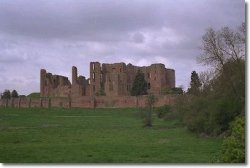 Kenilworth Castle, Warwickshire. Looking over the great lake