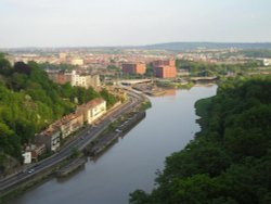 View of Bristol from the suspension bridge Wallpaper